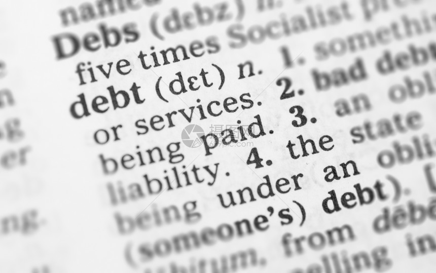 词债词典定义的观图像债务字典定义的观图像图片