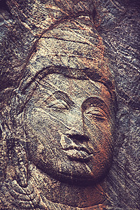 雕刻佛教寺庙布杜鲁瓦加拉,斯里兰卡图片