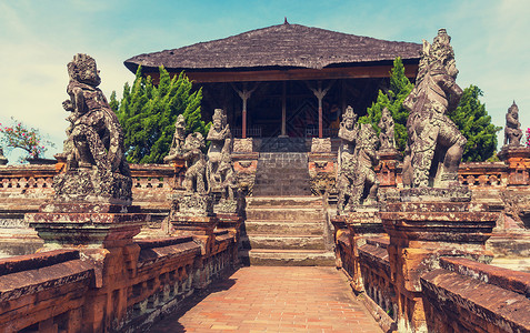 巴厘岛的乡村寺庙图片
