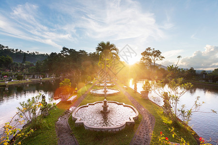 水宫,巴厘岛,印度尼西亚高清图片
