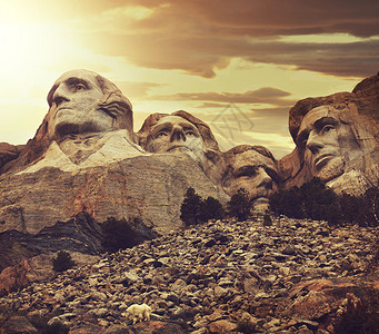罗斯福总统拉什莫尔山背景