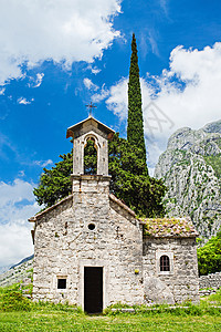 科雷德旧教堂里的斯塔里格雷德,科托尔,黑山背景