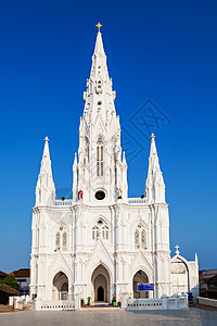 印度南部泰米尔纳德邦Kanyakumari天主教堂高清图片