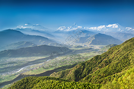 日出喜马拉雅山,萨朗科特,尼泊尔背景图片