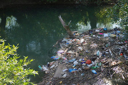 河流污染多个值背景图片