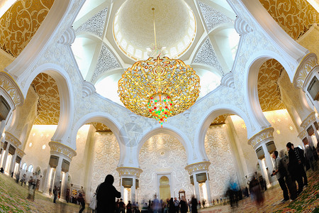 达比谢赫扎耶德清真寺,阿布扎比,阿联酋,中东背景