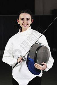 剑运动青运动员肖像训练高清图片