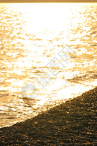 海滩日落图片