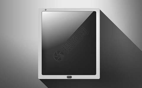 商业技术平板电脑与空白黑屏图片
