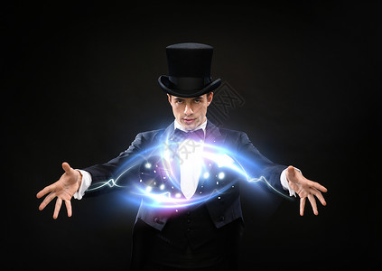 魔术,表演,马戏,表演魔术师顶帽表演魔术背景图片