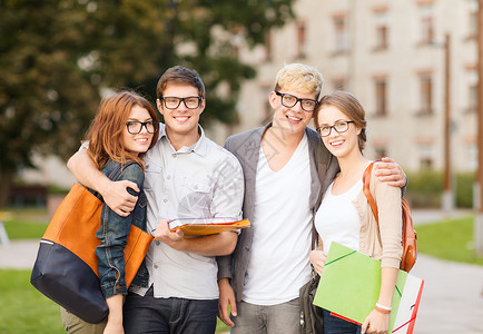 暑假,教育,校园青少群学生青少与文件,文件夹眼镜挂外图片