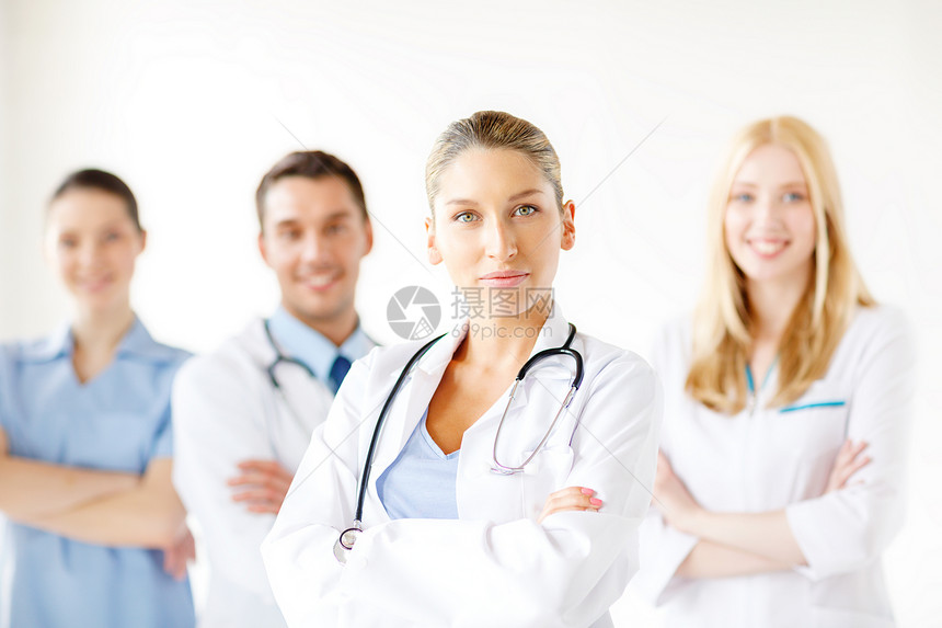 医疗保健医学吸引女医生医院医疗小前图片