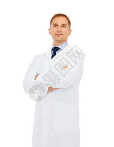 解剖学家医疗保健,职业医学男医生穿着白色外套白色背景背景