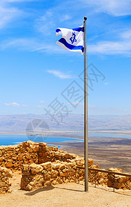 以色列越过以色列马萨达要塞背景图片