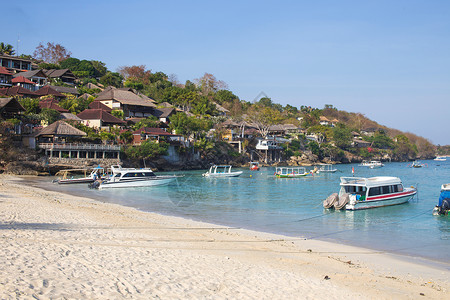 磐安林邦根岛海岸线印度尼西亚背景