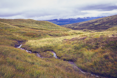 苏格兰山脉的春天图片