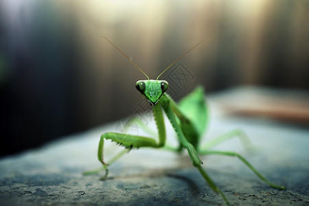 绿色螳螂的观照片图片
