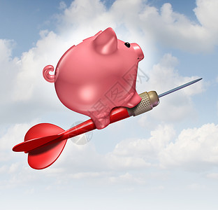 牵着牛预算目标财务建议业务个储蓄罐字符骑着红色省道财务成功的象征,管理财务储蓄设计图片