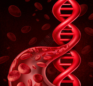 DNA血细胞人类病动脉,为遗传信息生物工程的双螺旋符号背景