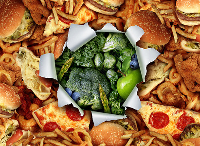 改变不健康饮食习惯创意图背景图片