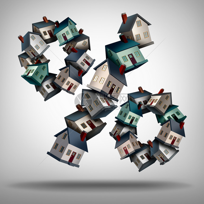 房屋抵押贷款利率利率符号房屋房屋的百分比标志,房屋贷款房地产行业百分比符号图片