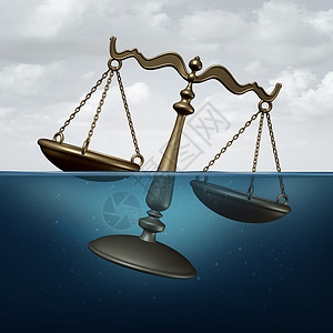 法律麻烦司法问题象征着司法淹没水中的规模,法律法规问题的隐喻图片