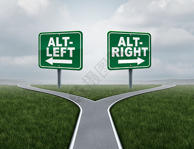 阿尔特右阿尔特夫特种政治社会思维的,立意识形态辩论的两,三维插图元素图片