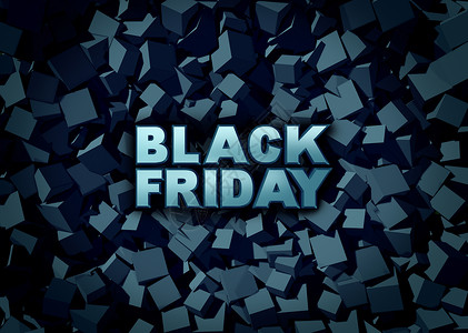 低价促销素材黑色星期五促销标志个销售横幅,文字黑暗的背景,以庆祝假日季节购物的低价零售商店提供折扣购买机会3D插图背景