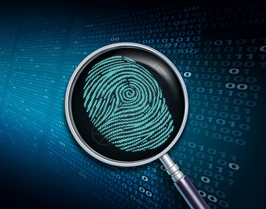录入指纹用3D渲染搜索私人信息个人安全监视技术背景