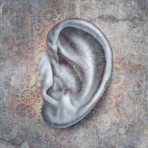 听力损失耳聋三维插图元素图片