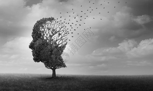 阿尔茨海默病种神经病理学记忆丧失,由于大脑退化衰退种超现实的医学神经病学疾病背景