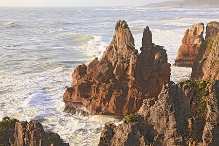 新西兰西海岸煎饼岩峡谷的部分图片