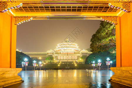 重庆瓷器口重庆晚上中国的背景