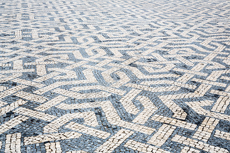 葡萄牙里斯本镇广场瓷砖地板背景图片