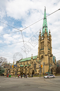 多伦多市中心的詹姆斯教堂背景图片