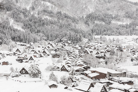 空中西拉卡瓦戈冬季雪吉夫楚布日本图片