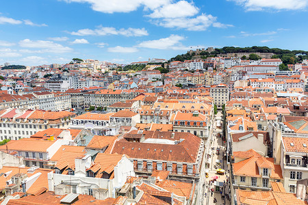 里斯本首都葡萄牙的城市景观高清图片