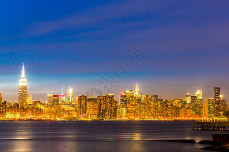 纽约市中心黄昏图片