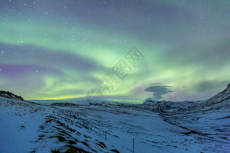 北极光北极光Vik冰岛图片