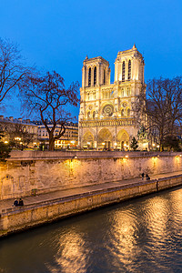 巴黎巴黎母院黄昏香槟图片