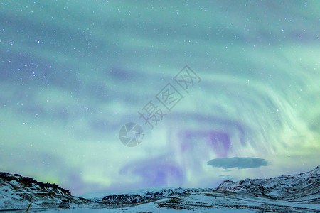 北极光北极光Vik冰岛高清图片