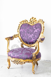 皇家紫色古典风格扶手椅沙发沙发老式房间图片