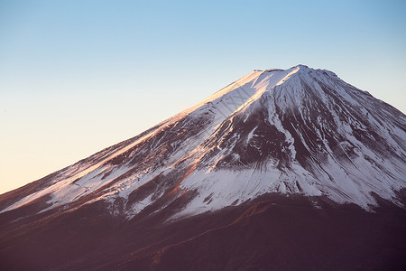 富士山冬季日出图片