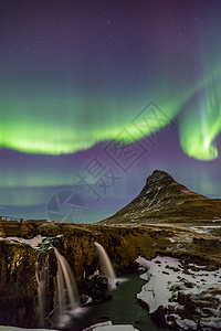 北极光北极光Kirkjufell冰岛图片