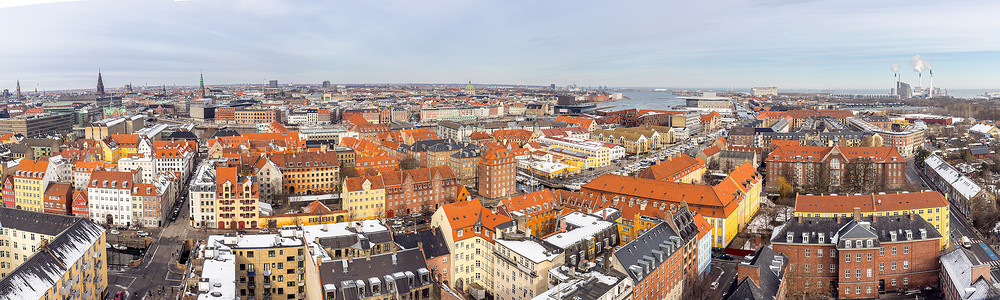 哥本哈根丹麦全景鸟瞰图图片