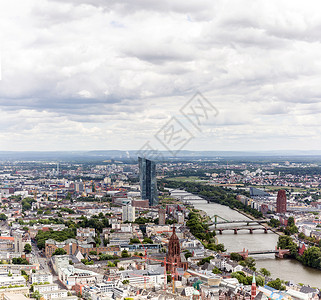 德国法兰克福主要摩天大楼鸟瞰图片
