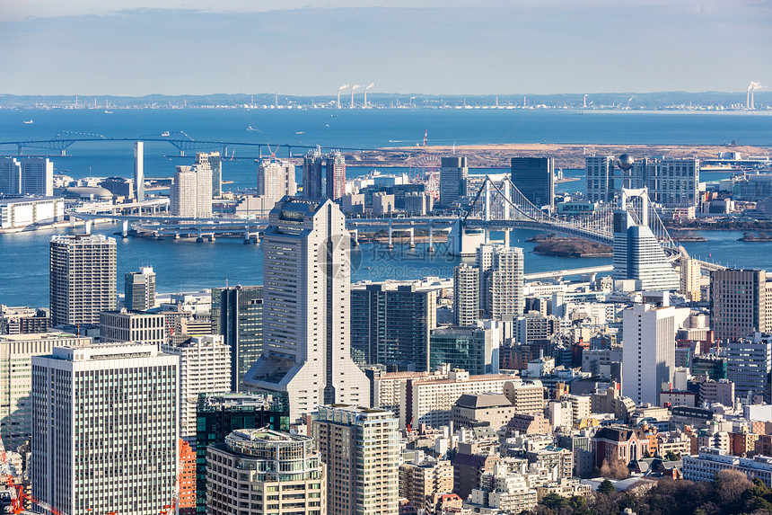 日本东京的空中天际线图片