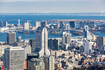 日本东京的空中天际线图片