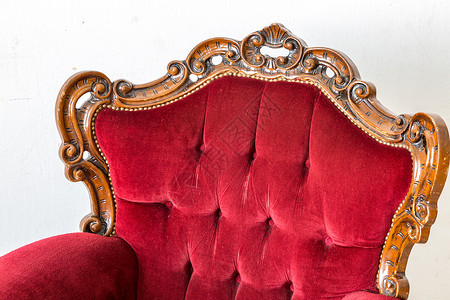 红色复古风格的椅子图片