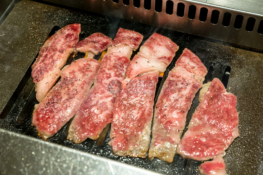 烤新鲜日本瓦古A5牛肉Yakiniku图片